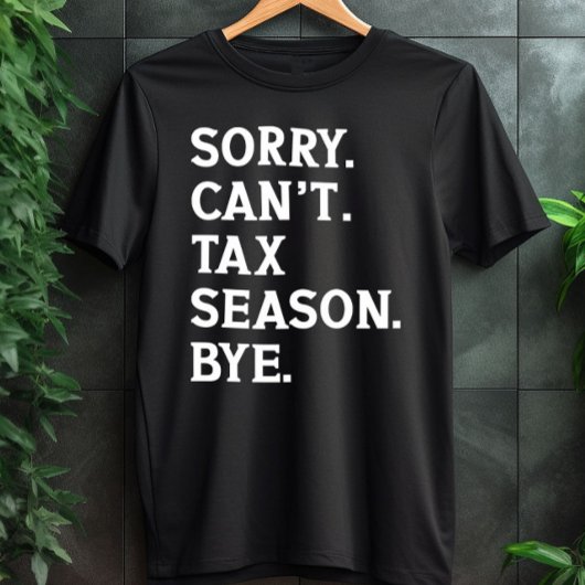 Sorry kan het seizoen niet belasten Bye Funny Acco T-shirt