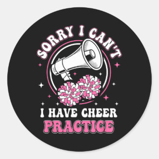 Sorry, kan ik niet, ik heb cheerleader- cheer prak ronde sticker
