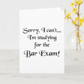 Sorry, kan niet...bar examen kaart (Gele Bloem)