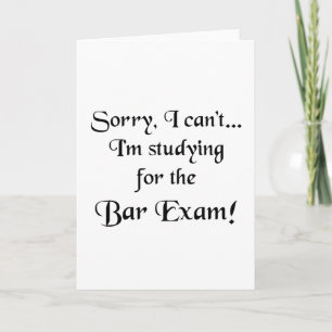 Sorry, kan niet...Bar examen. Kaart