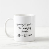 Sorry, kan niet...Bar examen. Koffiemok (Links)