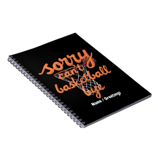 Sorry kan niet basketbal kopen de ultieme grappige notitieboek (Rechterzijde)