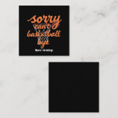 Sorry kan niet basketbal kopen de ultieme grappige vierkante visitekaartje (Voorkant / Achterkant)