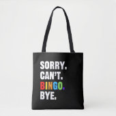 Sorry kan niet BINGO bye - grappige bingo Tote Bag (Voorkant)