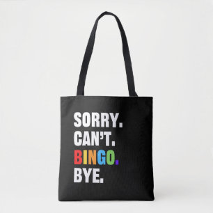 Sorry kan niet BINGO bye - grappige bingo Tote Bag