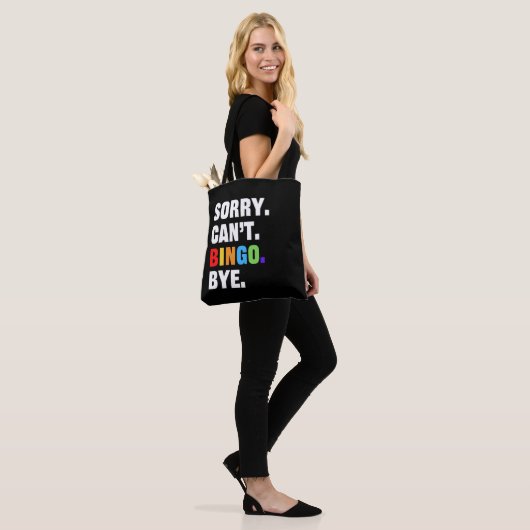 Sorry kan niet BINGO bye - grappige bingo Tote Bag (Op model)
