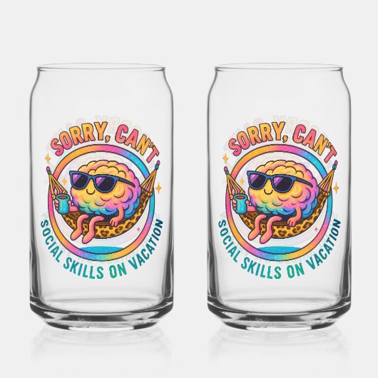 Sorry kan niet... blikvorm glas (Voorkant)