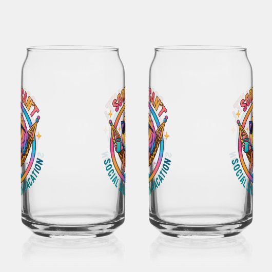 Sorry kan niet... blikvorm glas (Links)