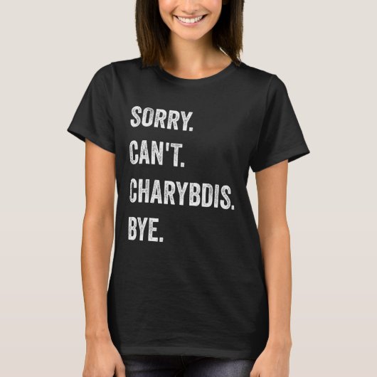 Sorry kan niet Charybdis Cryptids Grappig Hallowee T-shirt (Voorkant)