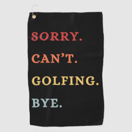 Sorry. Kan niet. Golfen. Dag. -  Cool Retro Golfer Golfhanddoek