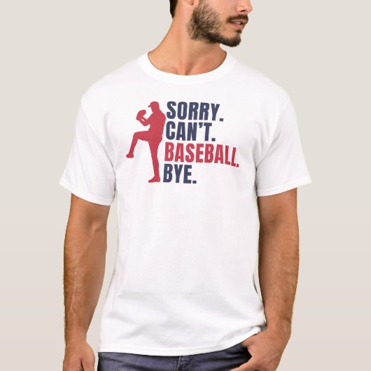 Sorry kan niet honkbal kopen grappig honkbal liefh t-shirt (Voorkant)