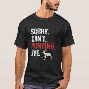 Sorry kan niet jagen bye retro herten jagen lang S T-shirt
