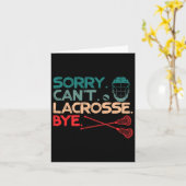 Sorry kan niet Lacrosse Bye Lacrosse Bal Sport Lie Kaart (Gele Bloem)