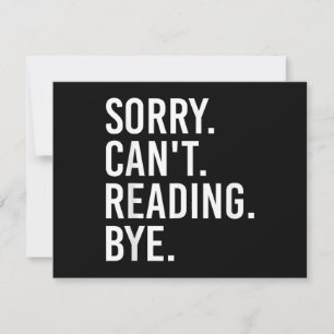 Sorry Kan Niet Lezen Tot Ziens Leuke Boekenliefheb Bedankkaart