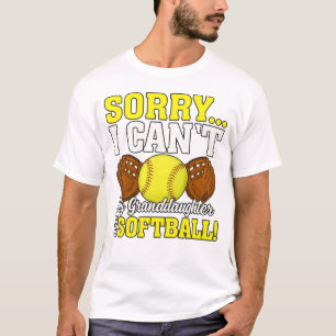 Sorry, kan niet, mijn kleindochter heeft softbal t-shirt