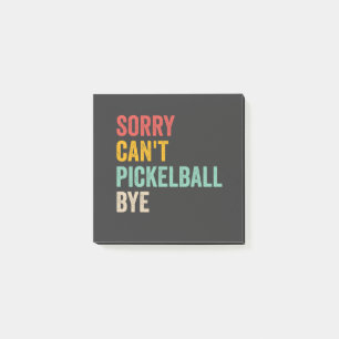Sorry kan niet pickeball bye grappig retro post-it® notes