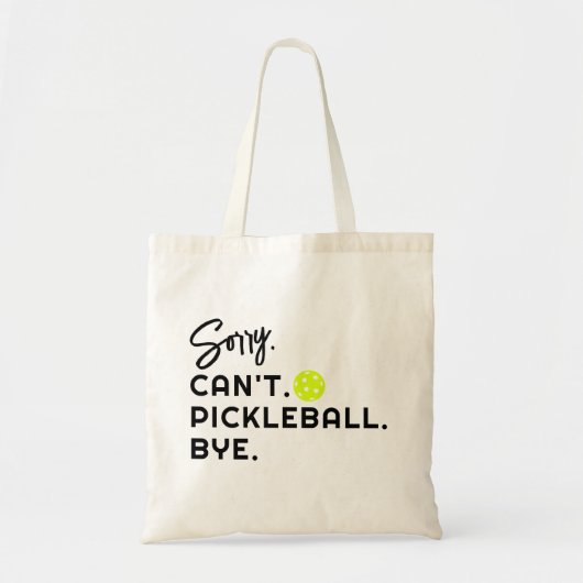 Sorry kan niet pickleball grappig uniek trendy tote bag (Voorkant)