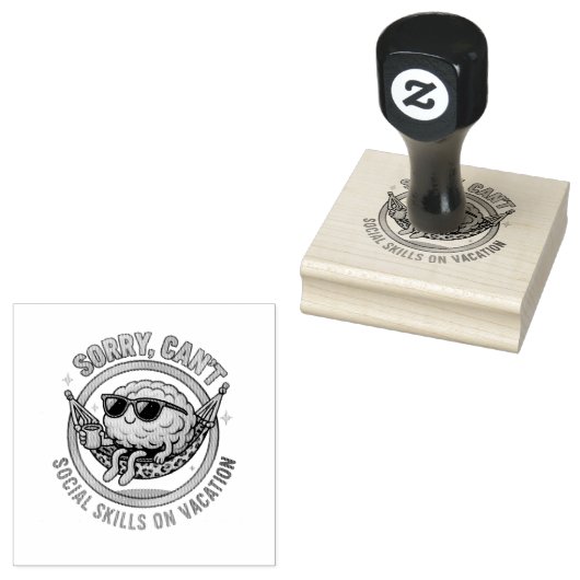 Sorry kan niet... rubberstempel (Gestempeld)