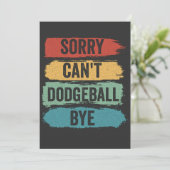 Sorry kan niet treuzelen bye grappig retro  cadeau kaart (Staand voorkant)