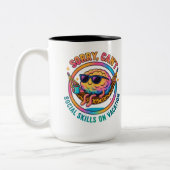 Sorry kan niet... tweekleurige koffiemok (Links)