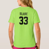 Sorry Kan niet Voetbal Bye Custom Jersey Nummer Na T-shirt (Achterkant)