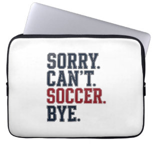 Sorry Kan Niet Voetbal Tot Ziens Vintage Laptop Sleeve