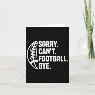 Sorry Kan Niet Voetbal Vaarwel Amerikaans Voetbal  Kaart