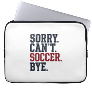 Sorry Kan Niet Voetbal Vaarwel Vintage Laptop Sleeve