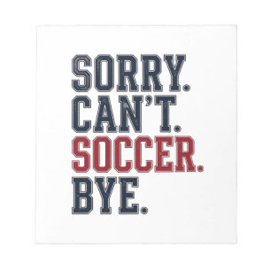 Sorry Kan Niet Voetbal Vaarwel Vintage Notitieblok