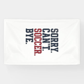 Sorry Kan Niet Voetbal Vaarwel Vintage Spandoek