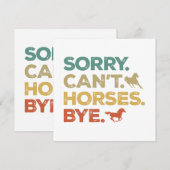 Sorry Kan Paard Dag (Voorkant / Achterkant)