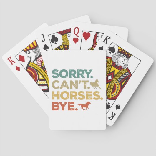 Sorry Kan Paard Dag Pokerkaarten (Achterkant)