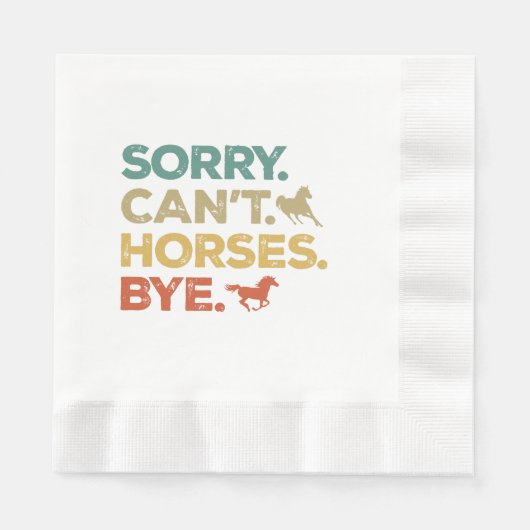 Sorry Kan Paard Dag Servet (Voorkant)