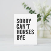 Sorry Kan Paarden Bye Grappig Paard Equestria Gift Briefkaart (Staand voorkant)
