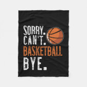 Sorry. Kantelen. Basketbal. Doei. 1 Fleece Deken (Voorkant)