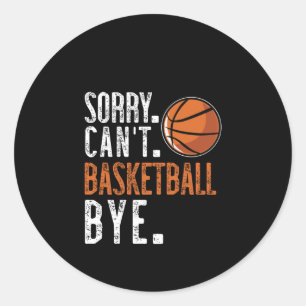 Sorry. Kantelen. Basketbal. Doei. 1 Ronde Sticker