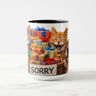 Sorry, kat met oranje vacht koffiemok leuk cadeau  mok