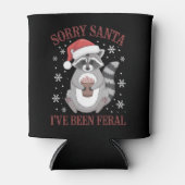 Sorry kerstman, ik ben een wilde kerstwasbeer gewe blikjeskoeler (Voorkant)