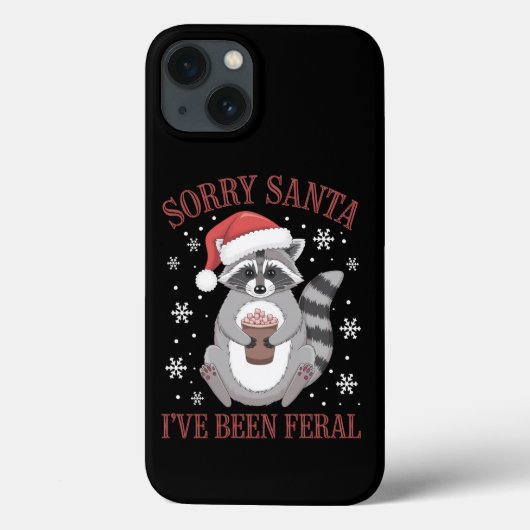 Sorry kerstman, ik ben een wilde kerstwasbeer gewe Case-Mate iPhone case (Achterkant)