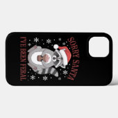 Sorry kerstman, ik ben een wilde kerstwasbeer gewe Case-Mate iPhone case (Achterkant (horizontaal))