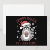 Sorry kerstman, ik ben een wilde kerstwasbeer gewe feestdagenkaart (Voorkant / Achterkant)