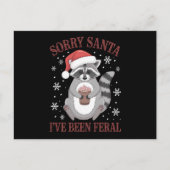 Sorry kerstman, ik ben een wilde kerstwasbeer gewe feestdagenkaart (Voorkant)