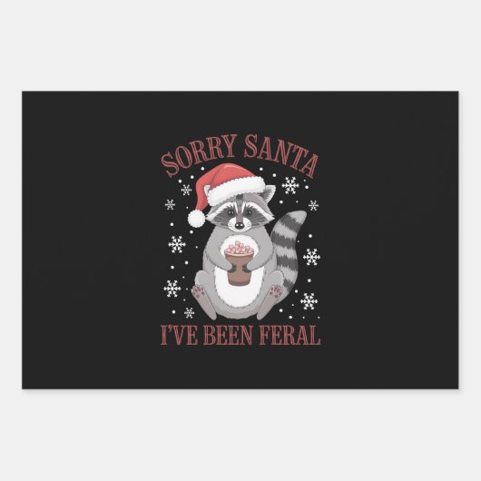 Sorry kerstman, ik ben een wilde kerstwasbeer gewe inpakpapier vel (Voorkant)
