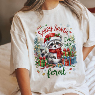 Sorry Kerstman, ik ben een wilde wasbeer kerst Tri-Blend Shirt