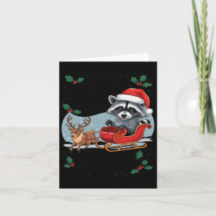 Sorry Kerstman, ik ben Feral Raccoon Xmas Lights R Kaart