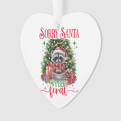 Sorry kerstman, ik ben geweest ornament (voorkant)