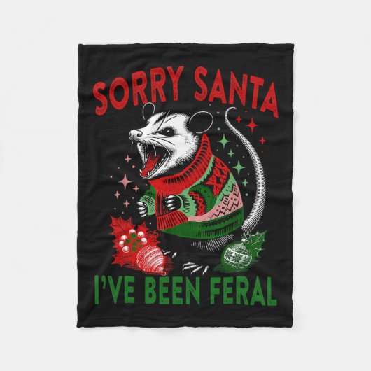 Sorry Kerstman, ik ben heel grappig geweest Feral  Fleece Deken (Voorkant)
