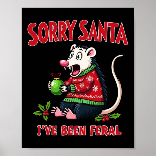 Sorry Kerstman, ik ben heel grappig geweest Opossu Poster (Voorkant)