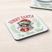 Sorry Kerstman, ik ben verwilderd Bier Onderzetter (Linkerzijde)