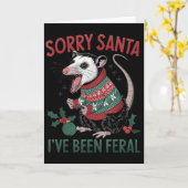 Sorry Kerstman ik ben verwilderd Grappige Verwilde Kaart (Gele Bloem)